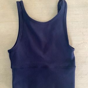 Lululemon Power Pivot Rib Tank, Night Sea, Size 0